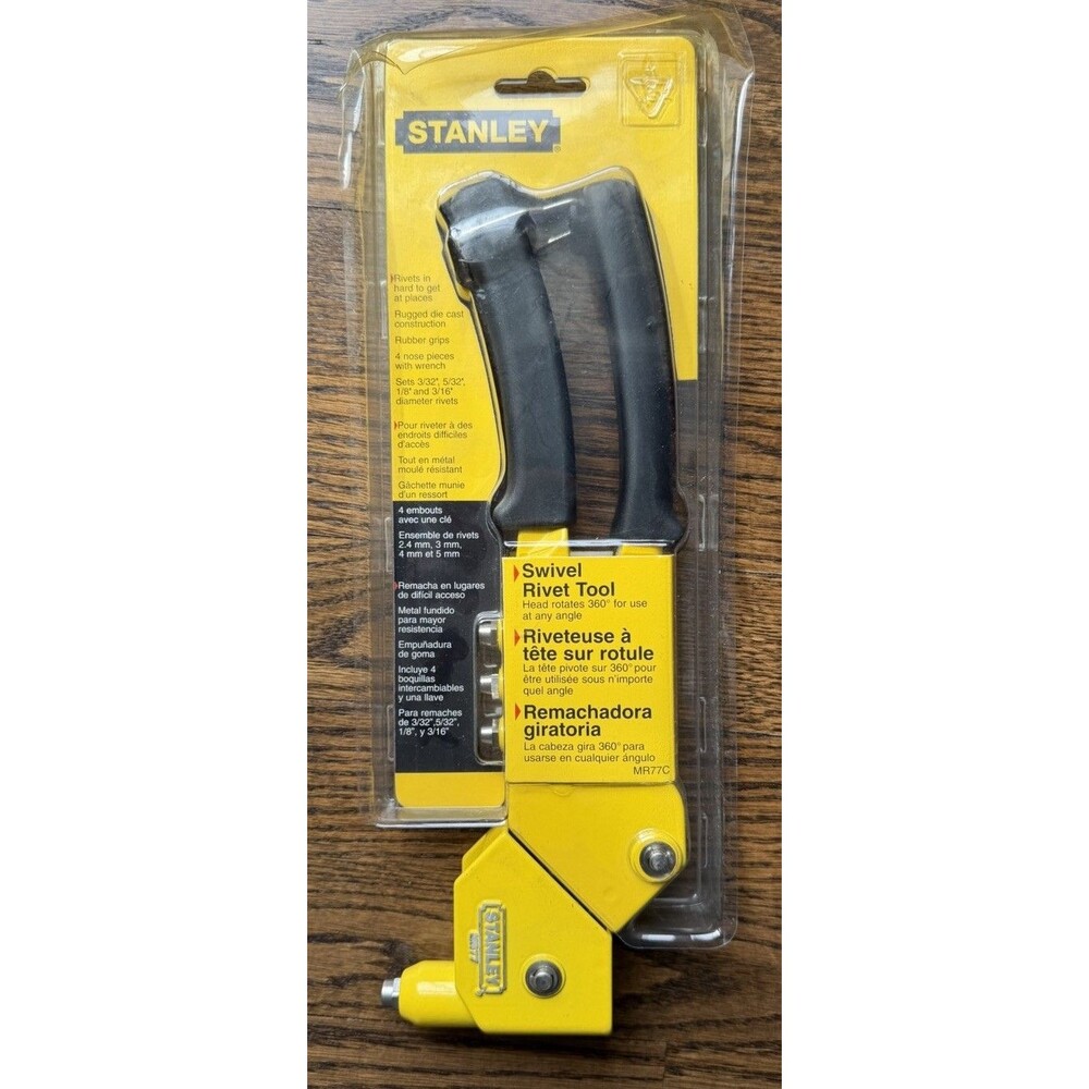 NEW Stanley MR77C 360° Swivel Head Riveter Metal Rivet Tool